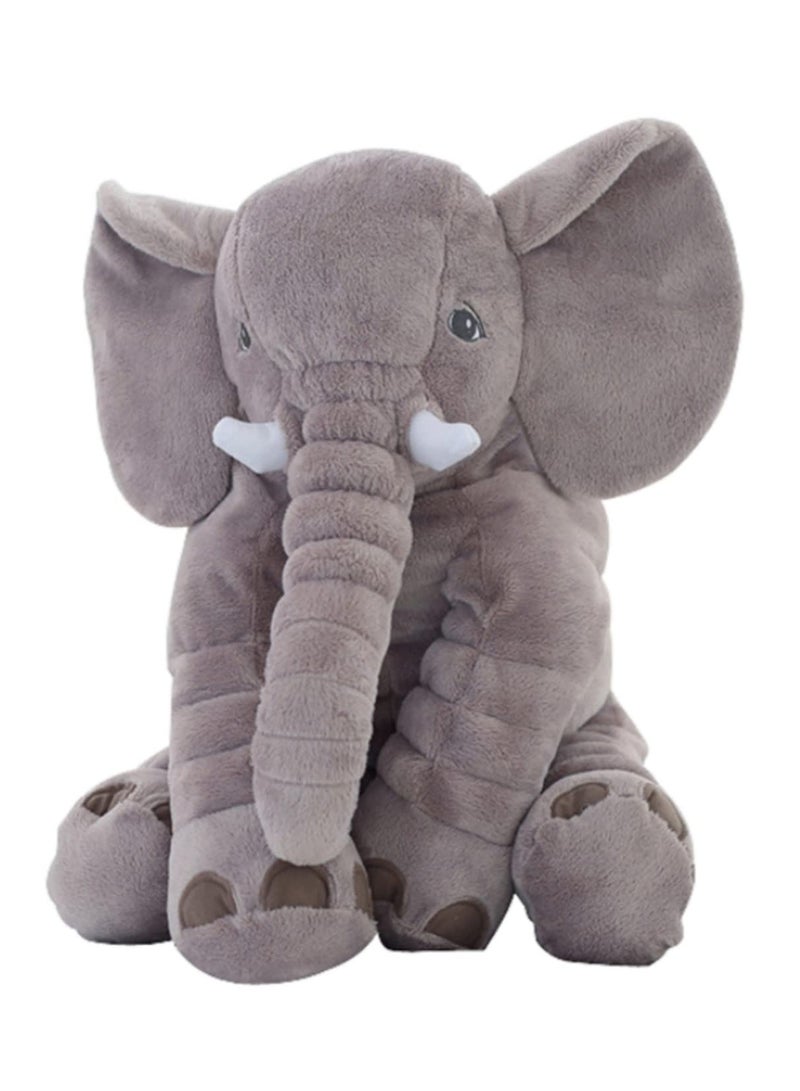 دمية فيل محشوة كبيرة الحجم للرسوم المتحركة، وسادة ظهر للأطفال للنوم، وسادة محشوة، دمية حيوان، دمية أطفال، هدية عيد ميلاد للأطفال 60 سم - Image 1