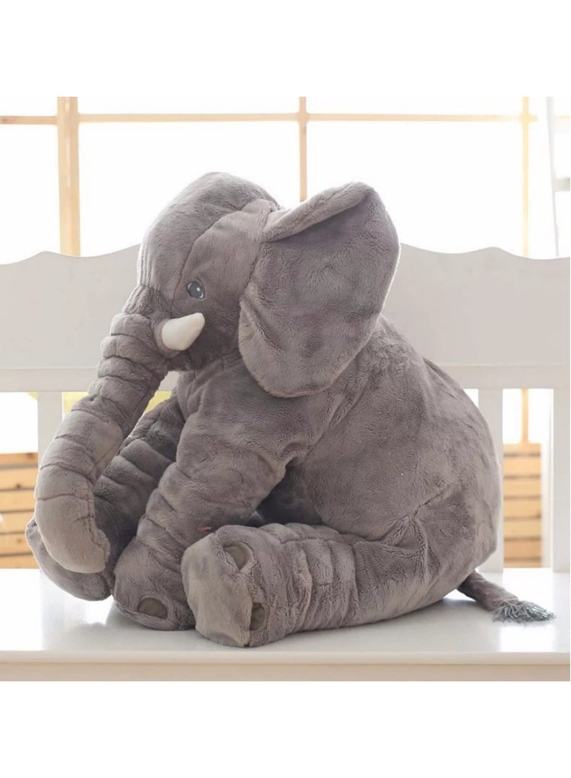 دمية فيل محشوة كبيرة الحجم للرسوم المتحركة، وسادة ظهر للأطفال للنوم، وسادة محشوة، دمية حيوان، دمية أطفال، هدية عيد ميلاد للأطفال 60 سم - Image 2