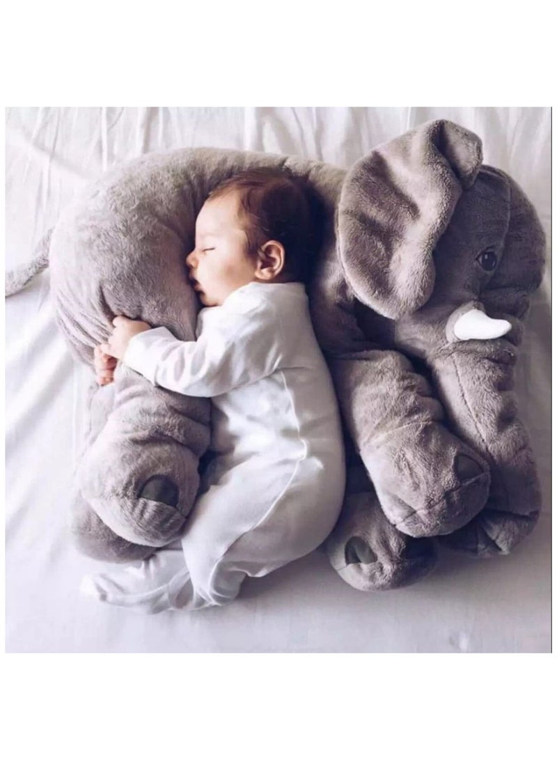 دمية فيل محشوة كبيرة الحجم للرسوم المتحركة، وسادة ظهر للأطفال للنوم، وسادة محشوة، دمية حيوان، دمية أطفال، هدية عيد ميلاد للأطفال 60 سم - Image 3