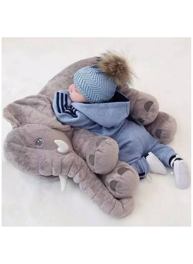 دمية فيل محشوة كبيرة الحجم للرسوم المتحركة، وسادة ظهر للأطفال للنوم، وسادة محشوة، دمية حيوان، دمية أطفال، هدية عيد ميلاد للأطفال 60 سم - Image 5