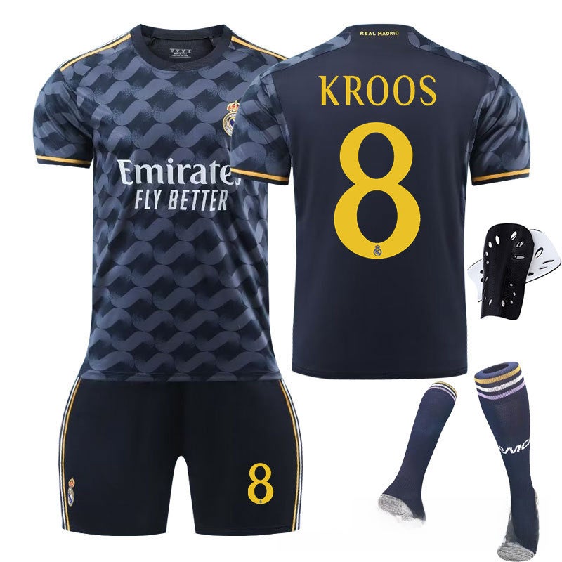 Generic Youth Real Madrid Away Jersey Kit No. 8 + sock guard