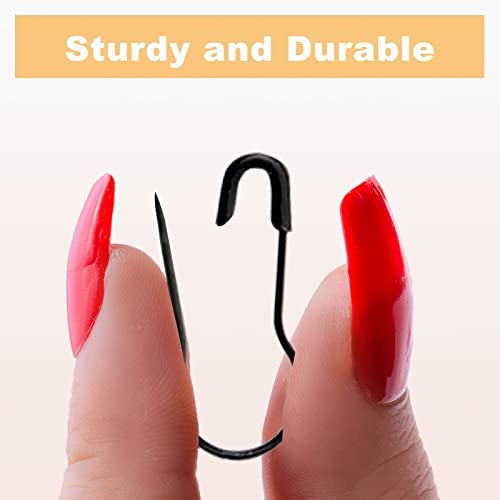 keepsweat 120 Pcs Black Bulb Pins,Small Safety Pins 22mm/0.87inch Stitch Markers for Knitting Metal Mini Safety Pins for Clothes Hang Tag Crafting and DIY Accessories Sewing Supplies - Image 3