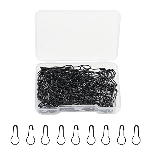 keepsweat 120 Pcs Black Bulb Pins,Small Safety Pins 22mm/0.87inch Stitch Markers for Knitting Metal Mini Safety Pins for Clothes Hang Tag Crafting and DIY Accessories Sewing Supplies - Image 1