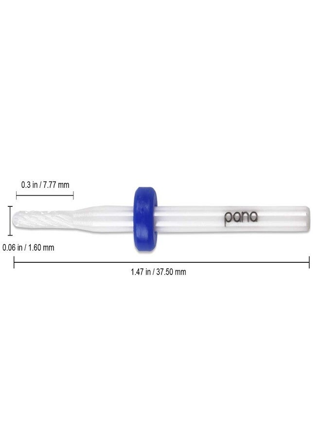 Pana Professional USA Ceramic White Round Bit Nail Drill (Grit: Medium) 3/32" Shank Size - Image 2