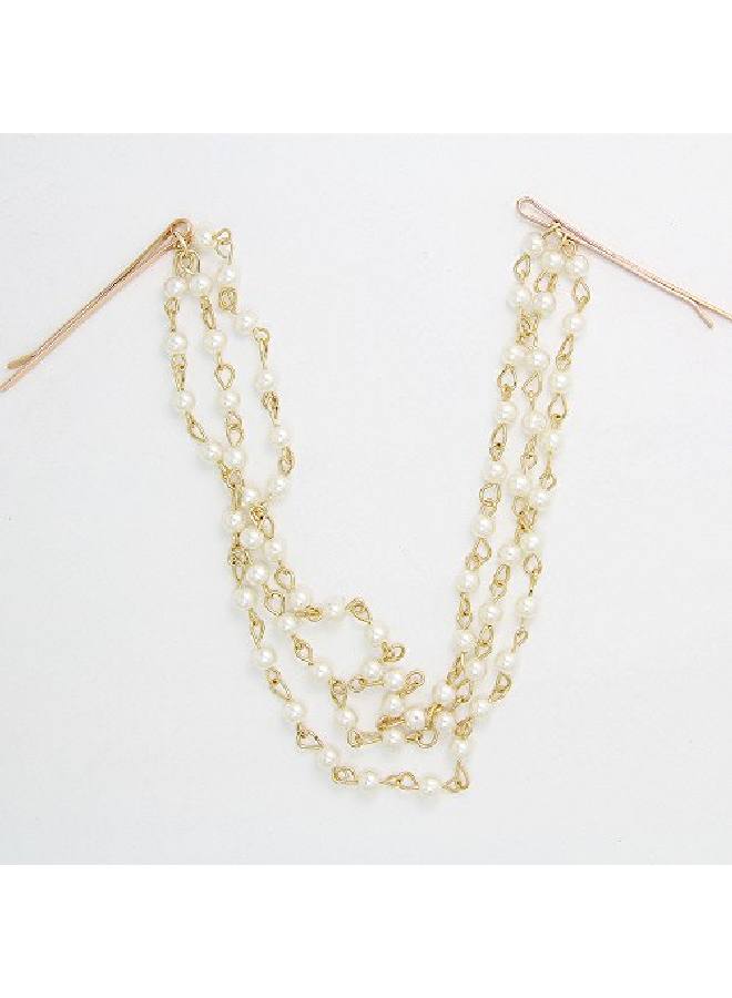 Yueton 2Pcs Fashion Ladies Artificial Pearl Tassel Chain Clips Barrettes Headband Hair Clips Clamp Headwear Edge Clips Bobby Pins - Image 4