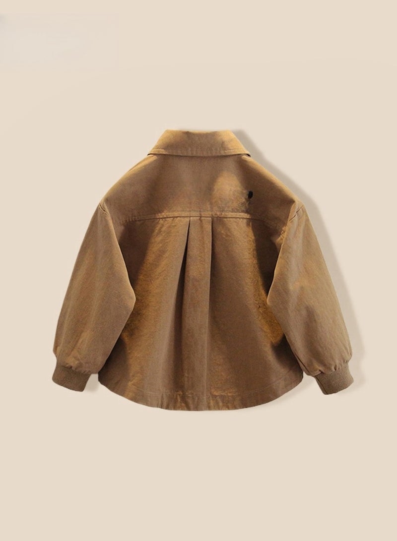Children's Pure Cotton Shirt Casual Long Sleeved Workwear Jacket  - Image 2