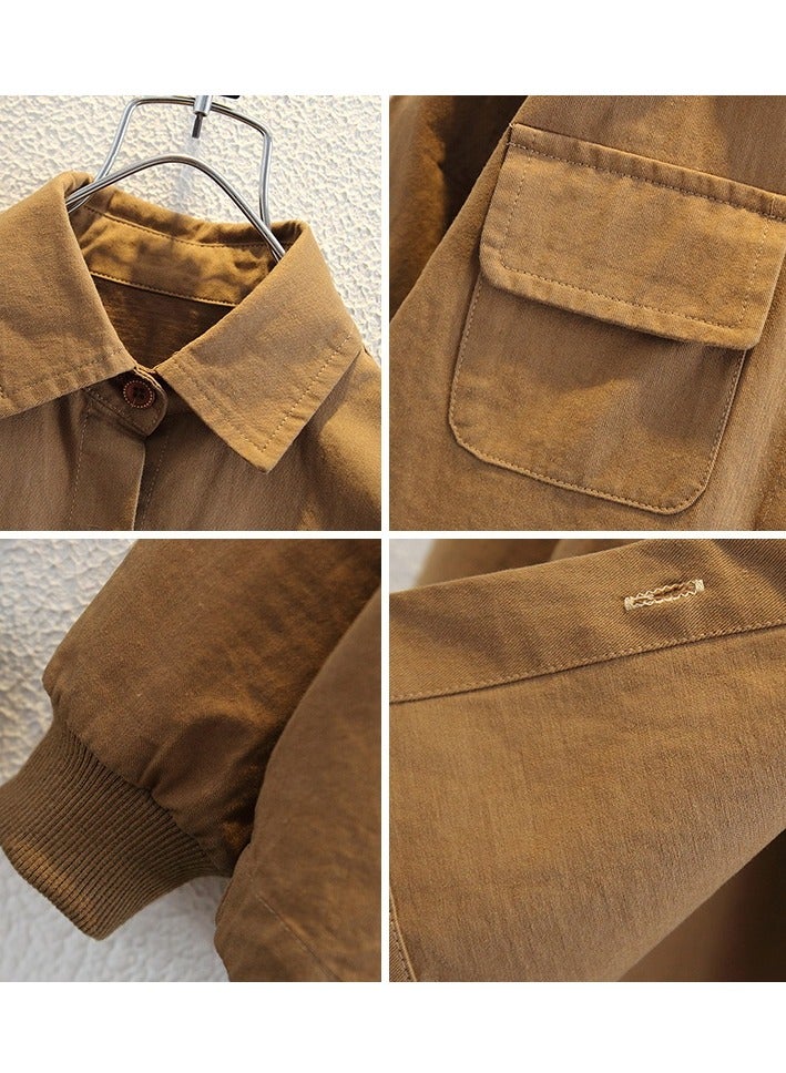 Children's Pure Cotton Shirt Casual Long Sleeved Workwear Jacket  - Image 3