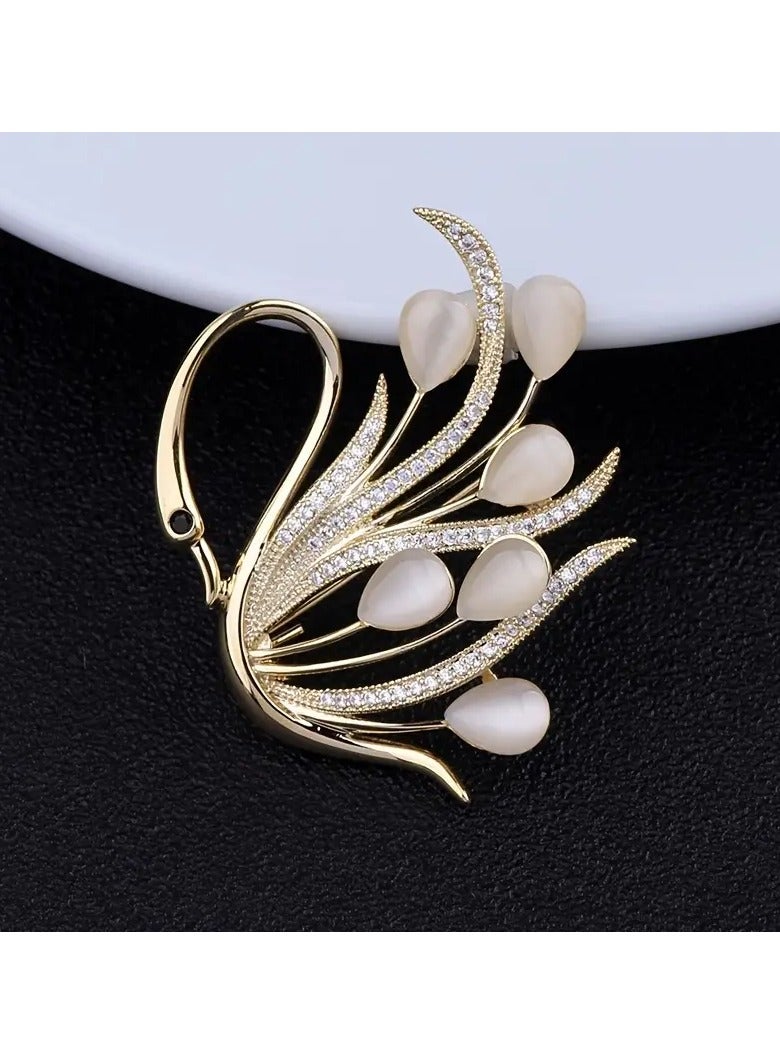 Goolsky دبوس بجعة موضة إكسسوارات ملابس هدية تذكارية للزوجين - Image 1