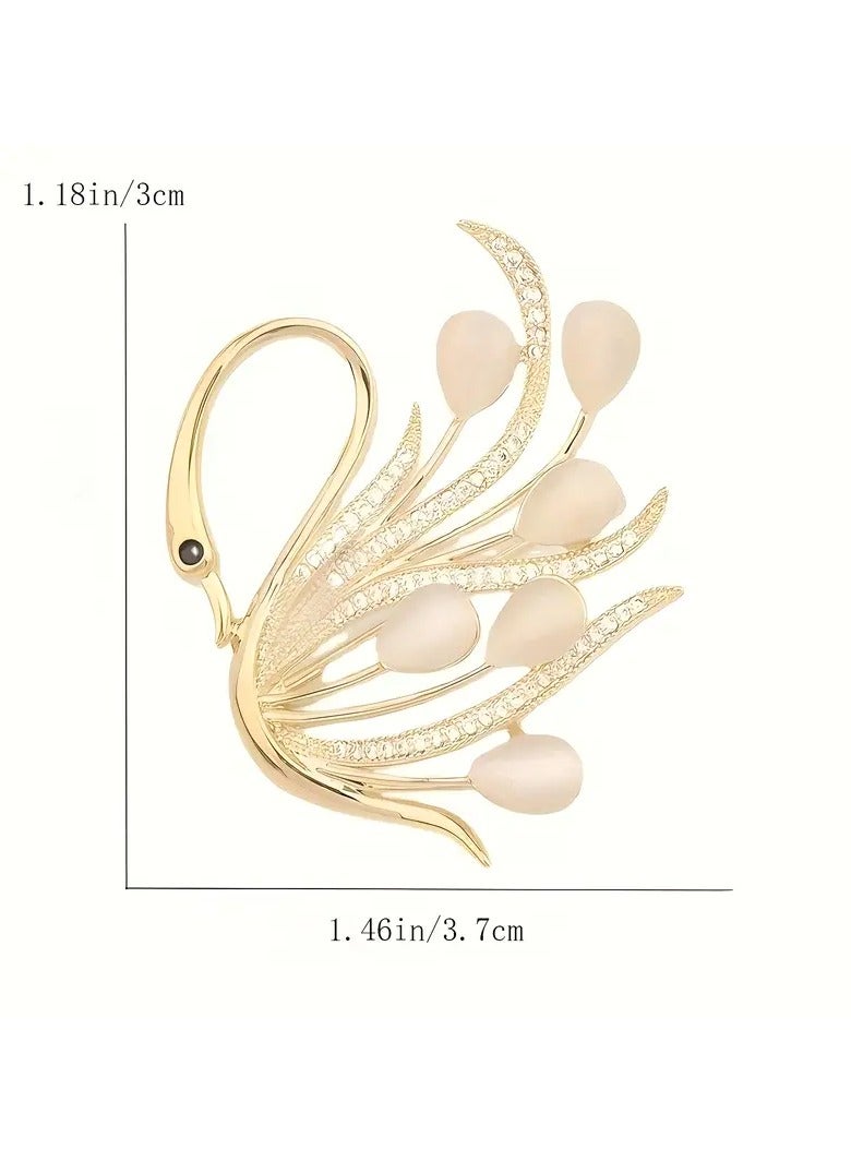 Goolsky دبوس بجعة موضة إكسسوارات ملابس هدية تذكارية للزوجين - Image 4