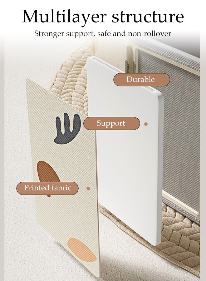 DUNISO حمام رمل للأطفال قابل للطي مع حفر كرات متعددة الوظائف بطبقتين من قماش أوكسفورد، مسبح ألعاب للأطفال، سياج محمول للعب الداخلي، أداة حفر رمل للأطفال والكلاب، لعبة داخلية وخارجية 100 سم - Image 2