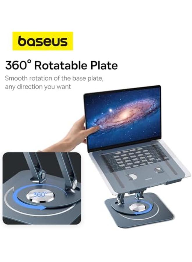 Baseus Adjustable Laptop Stand 360 Degree Rotation Adjustable Laptop Stand Three Fold Version Ergonomic Foldable Stand Holder For Macbook Air Pro Generic Xps Hp Etc 10 17''  - Image 2