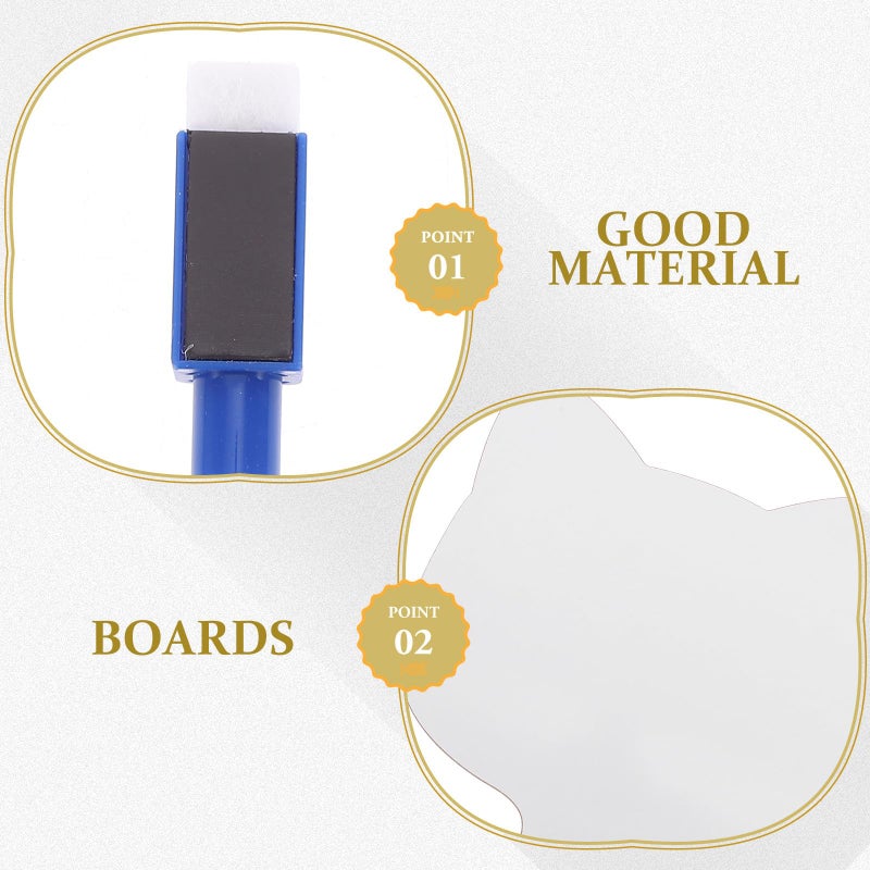 Double Sided Dry Erase Answer Paddle Whiteboard With Handle Pen Random Color - Image 5