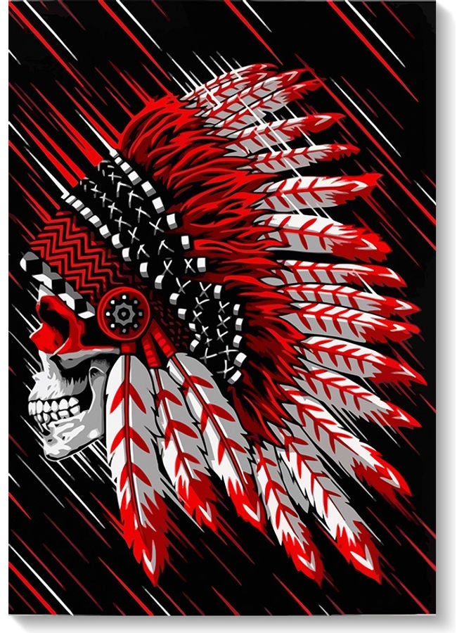 RYN Skull Wall Art Multicolour 40x60cm - Image 2