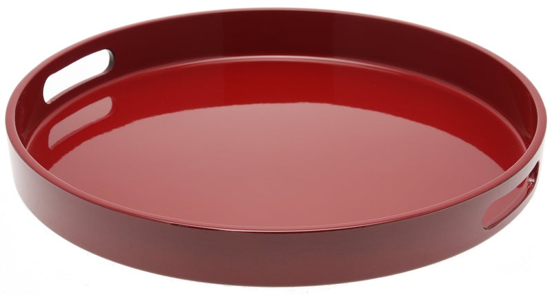 M.V. Trading Kotobuki Red Lacquer Serving Tray, 13-1/2-Inch - Image 2