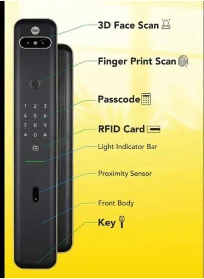 Yale - luna pro+ face recognition smart door lock - Image 1