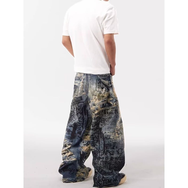 Unisex Classic Denim Jeans Loose Fit Daily Outdoor Wear - Image 4