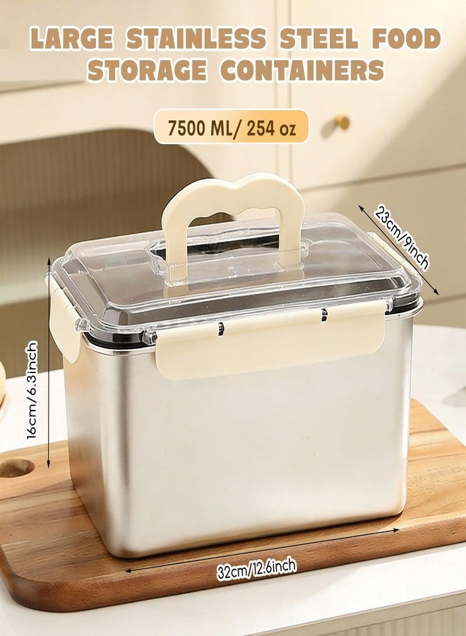 Sitroasho Large Stainless Steel Food Storage Containers with Lids 7500 ML/ 254 oz / 32 Cup Meal Prep Containers for Vegetables, Fruits, Snacks, Roasting Chicken, Lasagna, Baking Casserole - Image 2