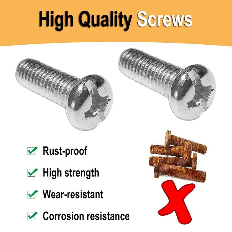 BGGTMO Black License Plate Screw Caps - Matte Black Screw Covers with M6X20mm Stainless Steel Mechanical Bolts, Rustproof Car Tag Hardware Fastener Kit - Image 4