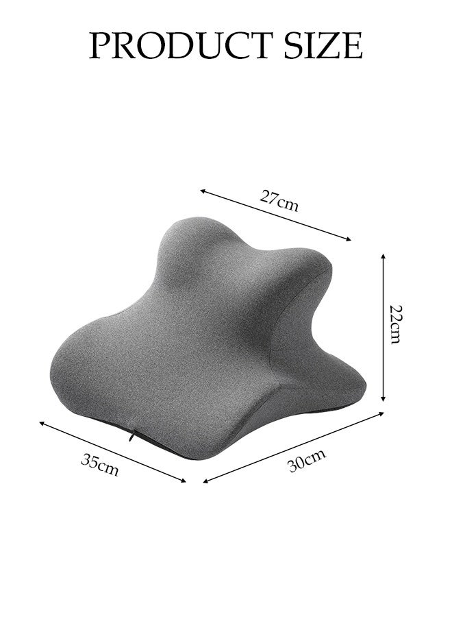 DUNISO Reading Pillow for Bed,Adult Memory Foam Pillow，Ergonomic Wedge Prone Pillow，for Massage, Reading, Sleeping，Grey - Image 2