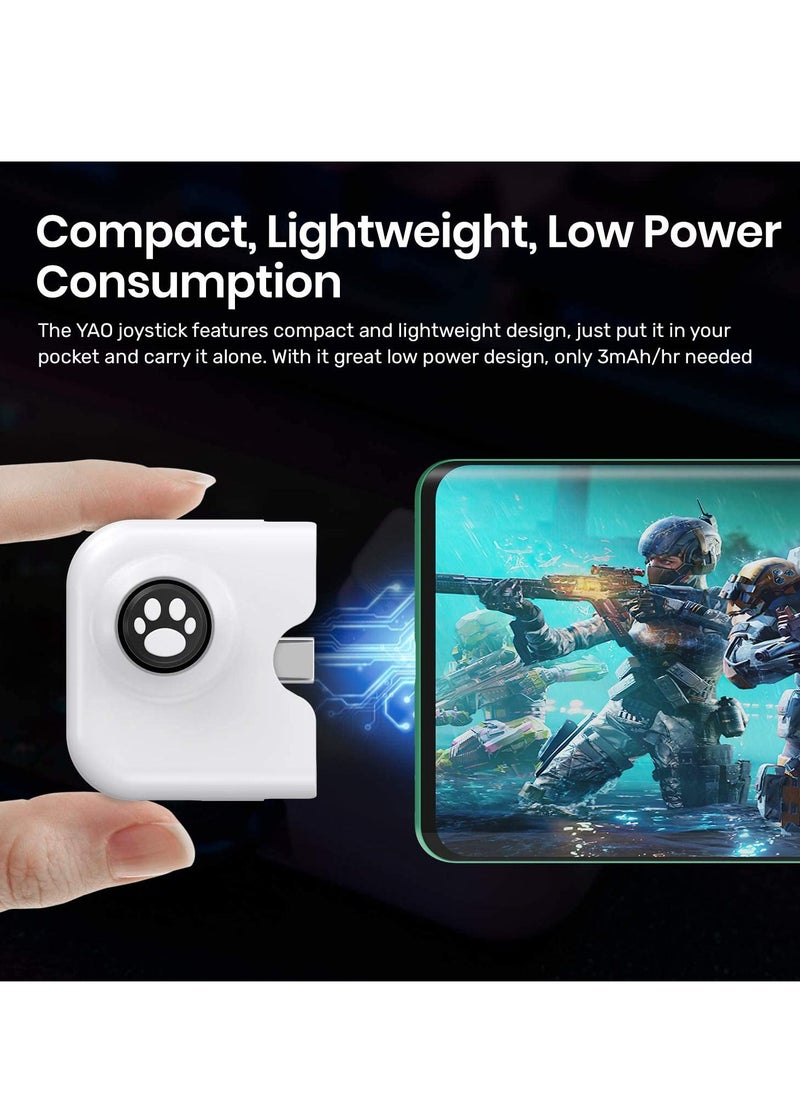 Generic - Game Controller Joystick for Phone (Android Version 10 or Later), For Gaming Gamepad Compatible with PUBGG Mobile, Call of Duty Mobile(CODM), Wild Rift, Genshin Impact (White) - Image 1