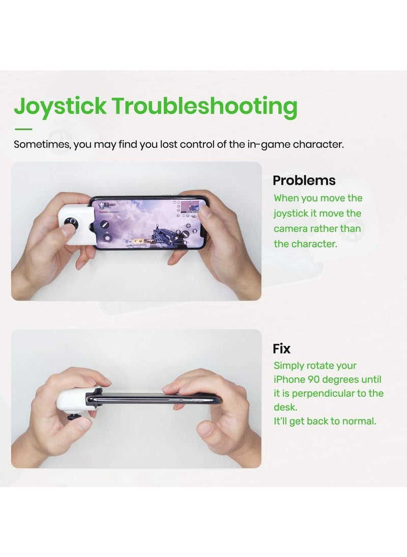 Generic - Game Controller Joystick for Phone (Android Version 10 or Later), For Gaming Gamepad Compatible with PUBGG Mobile, Call of Duty Mobile(CODM), Wild Rift, Genshin Impact (White) - Image 1