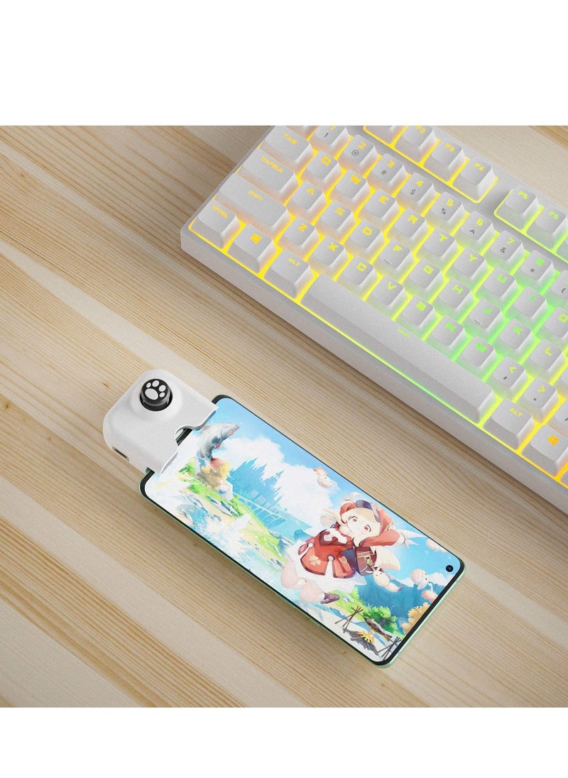 Generic - Game Controller Joystick for Phone (Android Version 10 or Later), For Gaming Gamepad Compatible with PUBGG Mobile, Call of Duty Mobile(CODM), Wild Rift, Genshin Impact (White) - Image 1