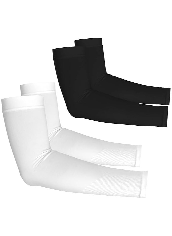 Generic 2 Pairs Arm Sleeves For Women Men UV Protection Cooling, UPF 50 Compression Long Arm Cover  - Image 1