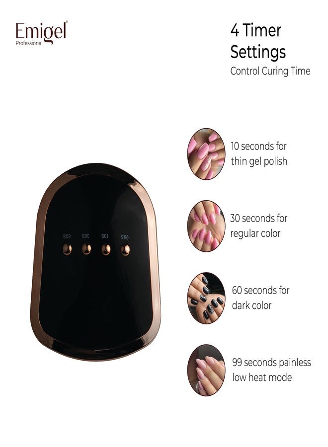Emigel Professional Nail UV Lamp 300W | Nail UV Lamp | Professional Nail Lamp for UV Gel | Nail Gel Curing Lamp. - Image 2