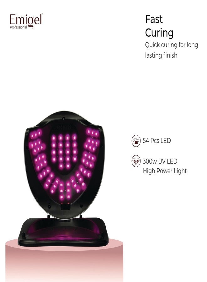 Emigel Professional Nail UV Lamp 300W | Nail UV Lamp | Professional Nail Lamp for UV Gel | Nail Gel Curing Lamp. - Image 3
