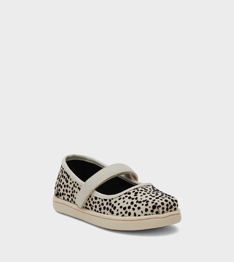 TOMS Fog Flocked Mini Cheetah Mary Jane Flat