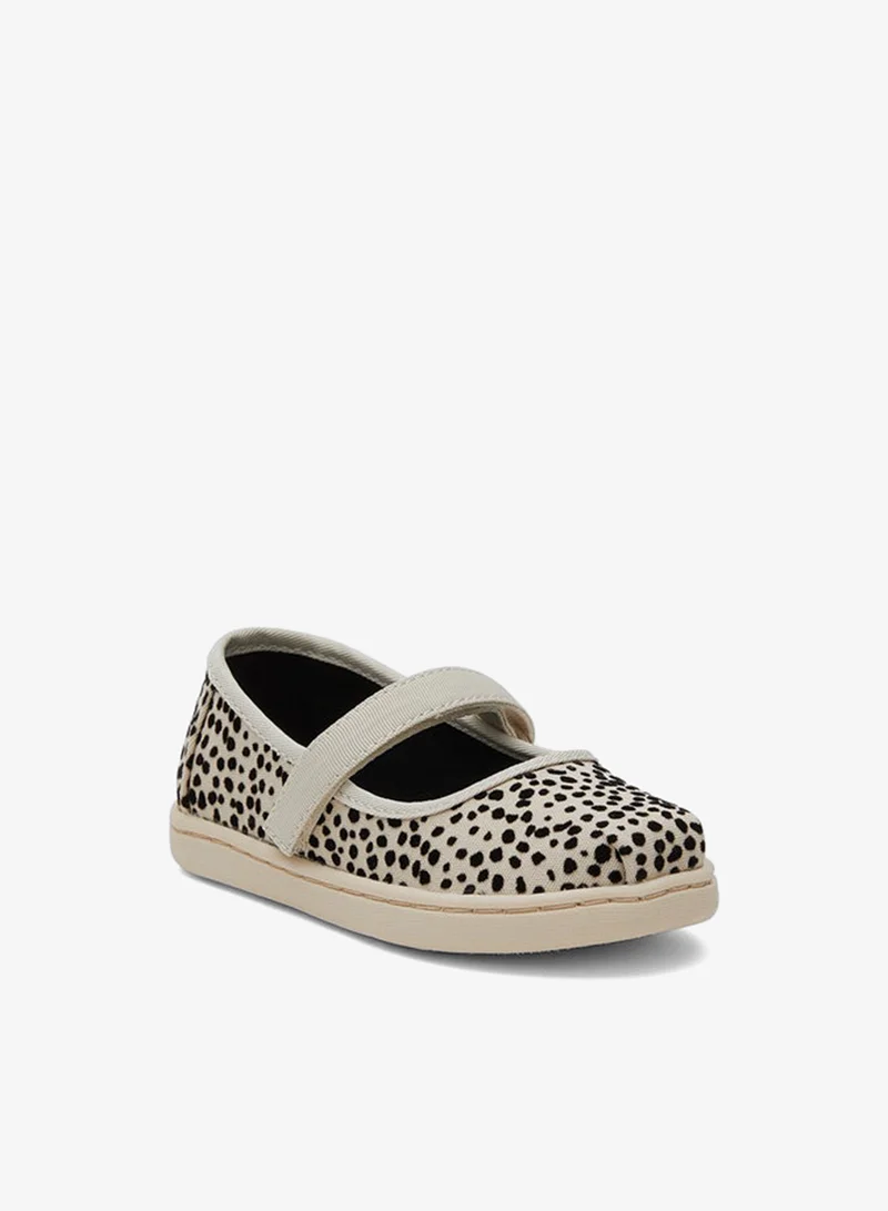 Fog Flocked Mini Cheetah Mary Jane Flat