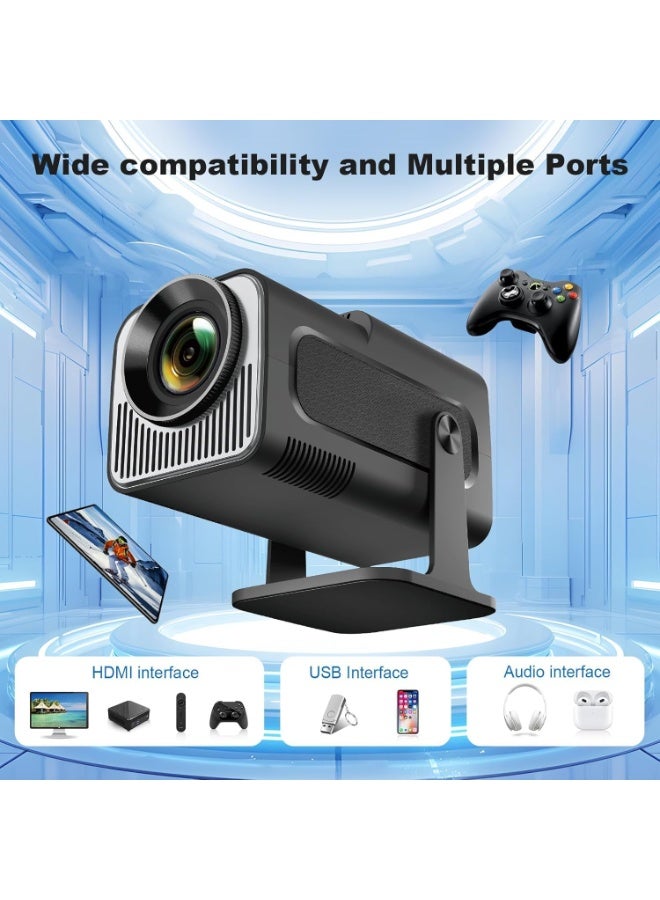 جهاز عرض صغير محمول HY320 - دقة 720P عالية الوضوح | فك تشفير 4K | سطوع 300 ANSI | شاشة 150 بوصة | نظام أندرويد 11 | واي فاي 6 | بلوتوث 5.0 | تصحيح الانحراف التلقائي | جهاز عرض سينمائي منزلي ذكي - Image 4
