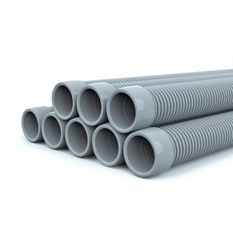 Poolvio Professional Swimming Pool Vacuum Cleaner Hose -1.5â€ 8 Piece Hoses for Pool Vacuum Extension/Replacement - Compatible with all Major Automatic Swimming Pool Cleaners - Image 1