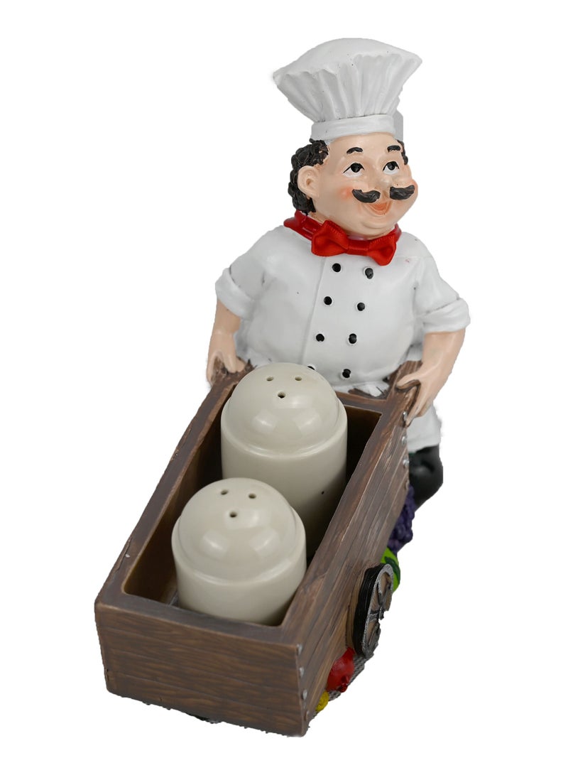 Glass Spice Jars, Salt And Pepper Shakers, Chef Decorative Statue Organizer With Holder Figurine Gift For Family, Kitchen, Restaurant - Image 3