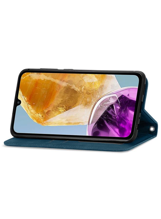 S-TOP Case For Samsung Galaxy M15 Retro Skin Feel Magnetic Leather Phone Case - Image 4