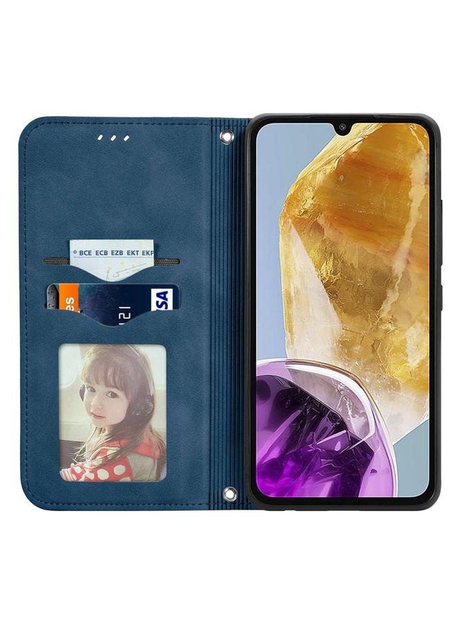 S-TOP Case For Samsung Galaxy M15 Retro Skin Feel Magnetic Leather Phone Case - Image 3