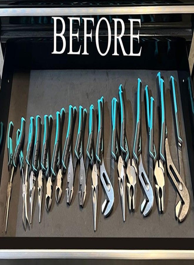 MLTOOLS Plier Organizer Rack for Tool Box Storage, Holds Regular and Wide Handle Pliers, Fits Toolbox or Chest Drawers, Durable and Space-Saving Design by MLTOOLS - Image 2