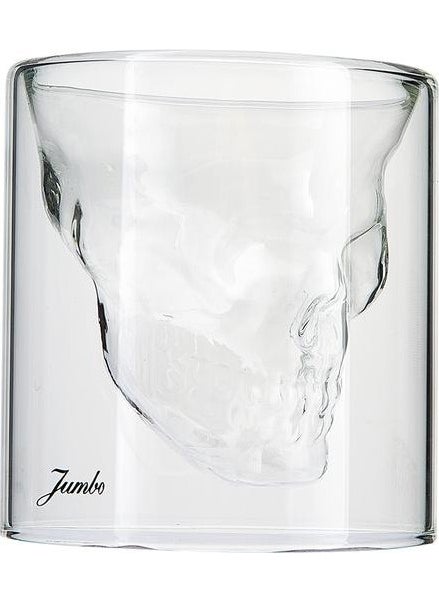 jumbo - Glory Double Wall Double Walled Skull Large Size 2 Glasses 250 ml - Image 1