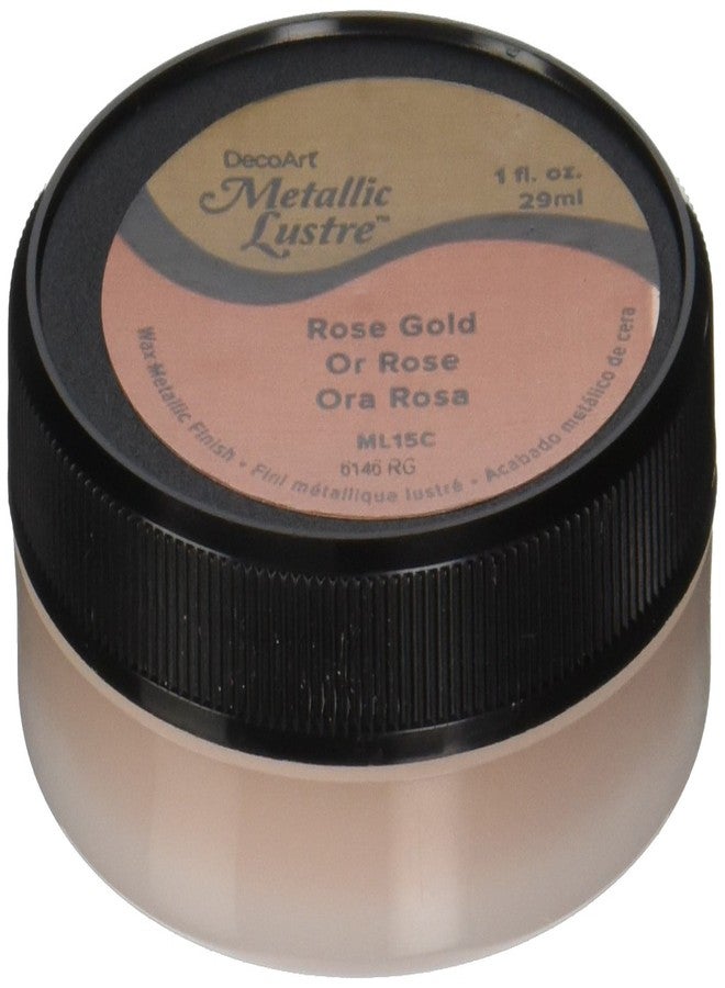 DecoArt Metallic Lustre Wax Finish, 1 oz, Rose Gold - Image 1