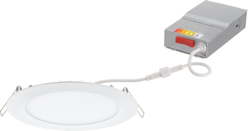 Juno LED Recessed Lights 6 Inch Round Wafer Downlight, 5-in-1 Switchable White Color Temperature, 120 Volts, 6-Inch Ultra-Thin Flat Trim, Matte White (WF6 SWW5 90CRI MW M6) - Image 1