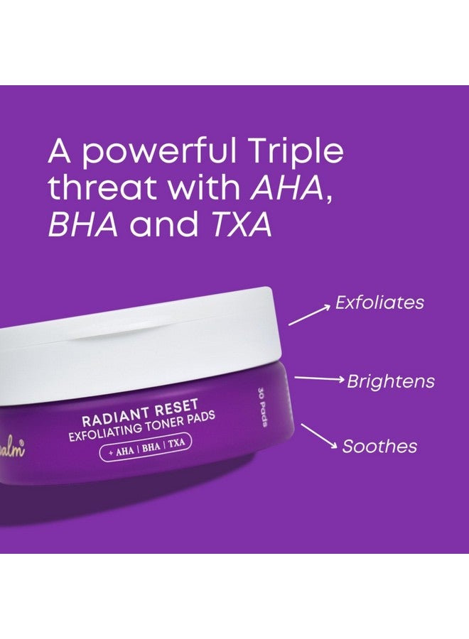 Bushbalm Exfoliating Ingrown Hair Pads - Enhanced with BHA & AHA for Underarm + Bikini Area - Daily Use to Soothe Ingrown Hairs & Razor Bumps - TXA for Dark Spots - Radiant Reset 30 Large Pads - Image 2