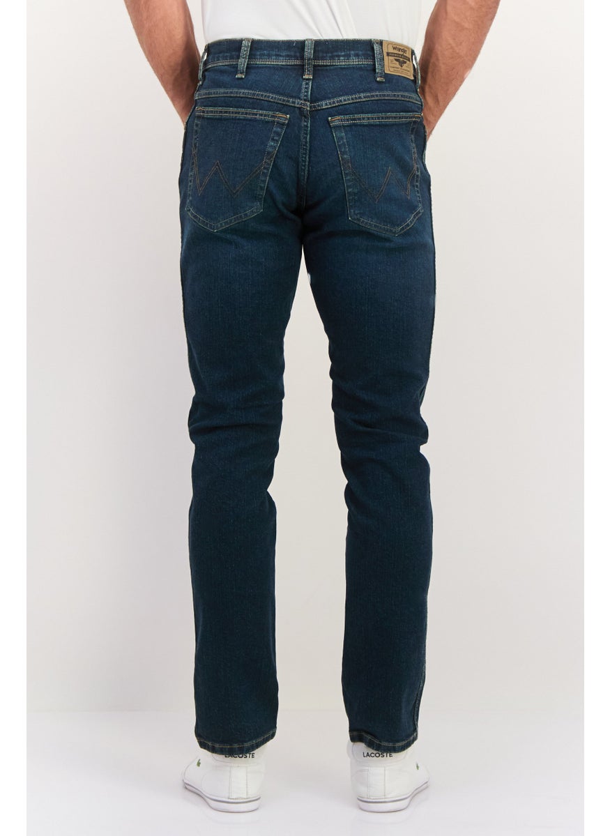 Wrangler - Men Slim Fit Washed Stretchable Jeans, Navy - Image 1