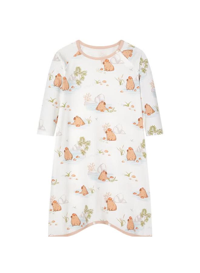 Ibaby / British Baby Children's Sleep Dress Boys And Girls Pajamas Spring And Autumn Long Sleeve Jumpsuit Big Kids Home Wear