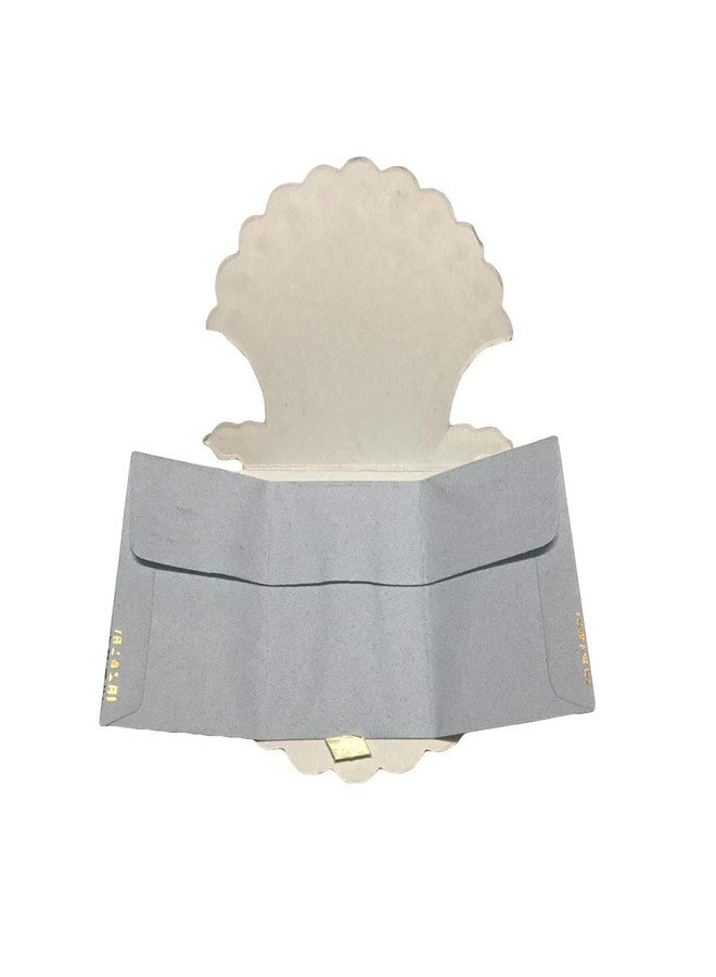 Moira Paper Pack of 10 pcs Red & Beige Fan Shaped/Pankha Envelopes for Shagun/Sagan - Image 4