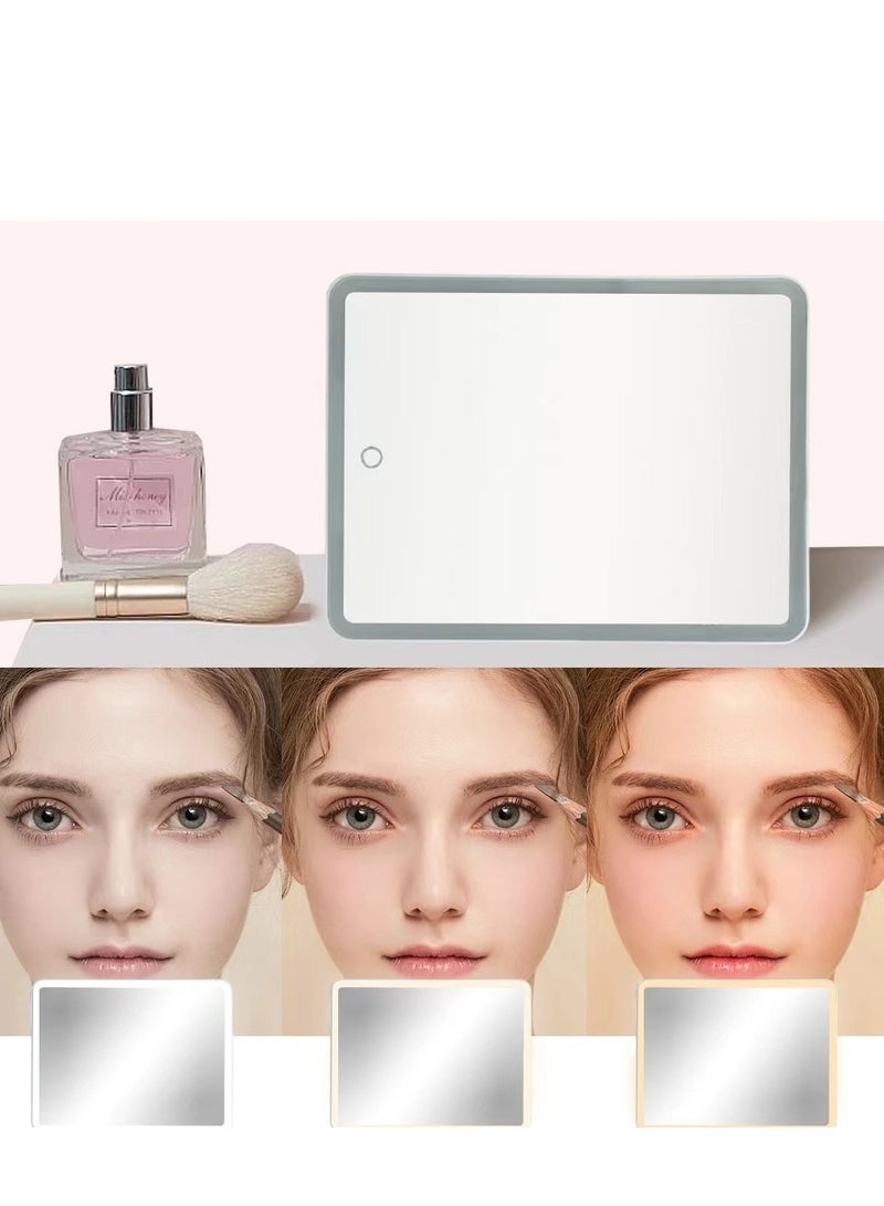 Large Capacity LED Lighted Makeup Bag with Full-Length Mirror - Portable Travel Cosmetic Organizer (Sakura Pink)  - Image 2