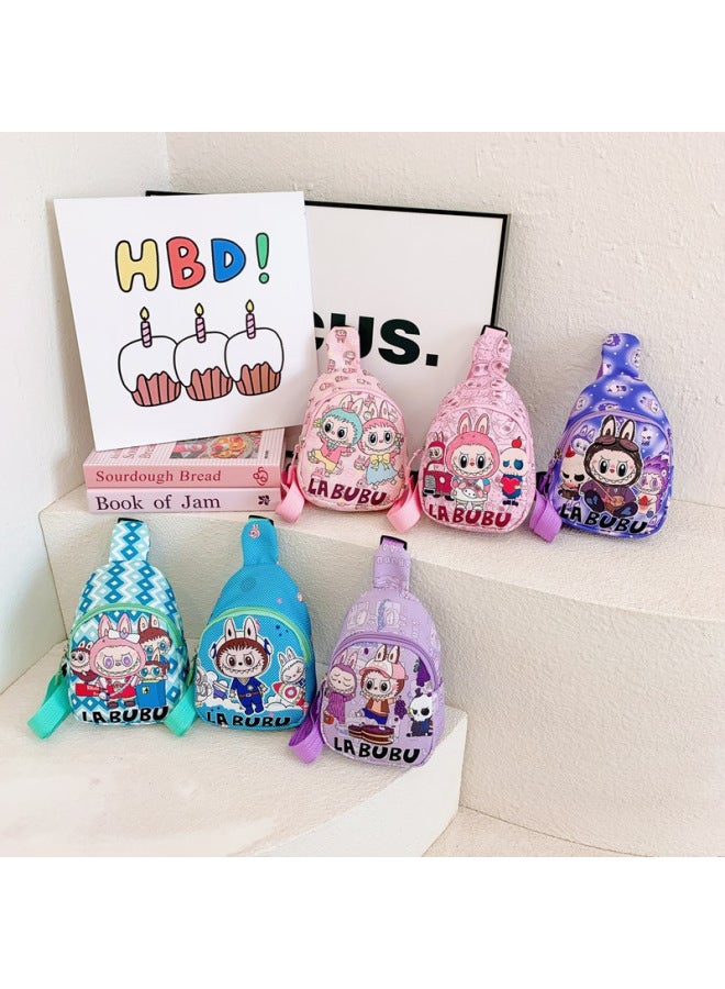 2025 Children's Bag Rab Cloth Cartoon Cute Girl's Bag High-value Mini Portable Coin Purse-Color:Blue - Image 2