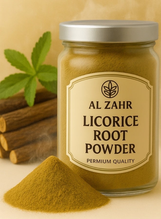 زهر مسحوق جذر عرق السوس - مسحوق جذر مجفف طبيعي 100%، مُفرز يدويًا، مُعالج بالشمس، مُحلي عشبي للشاي والعصائر والخبز - Image 1