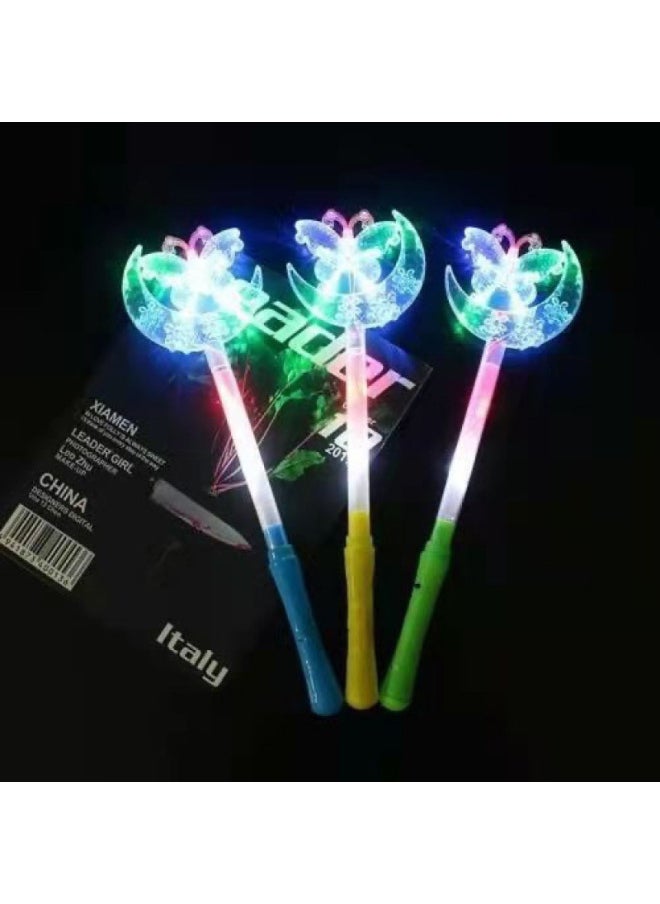 ماركة غير محددة دعامات الحفلة الموسيقية Star Glow Stick، نجمة خماسية مضيئة يجب أن تساعد عصا الضوء للأطفال Flash Glow Stick بالجملة - اللون: 38 سم عصا كريستال طويلة نمط الفراشة - المواصفات: 10 جذور  - Image 1