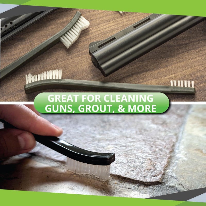 SE مجموعة فرش تنظيف الأسلحة المزدوجة 10 قطع، مجموعة مستلزمات تنظيف الأسلحة، فرش نايلون بطول 7 بوصات، مقبض بلاستيكي - 7615NB10PCS - Image 5