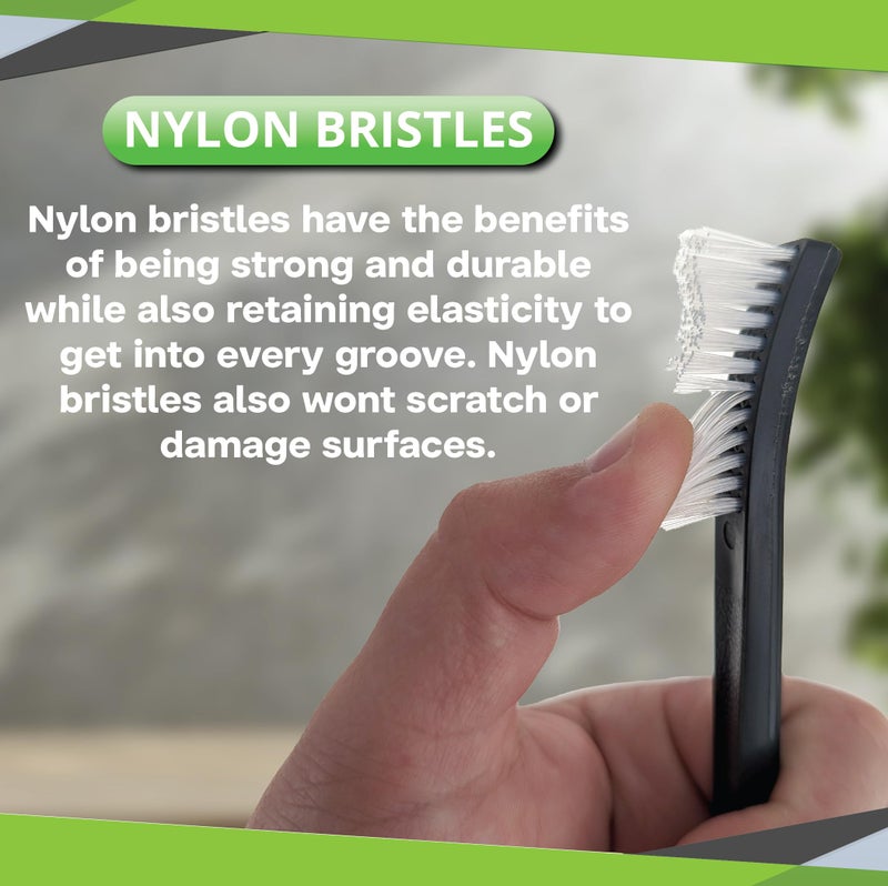 SE مجموعة فرش تنظيف الأسلحة المزدوجة 10 قطع، مجموعة مستلزمات تنظيف الأسلحة، فرش نايلون بطول 7 بوصات، مقبض بلاستيكي - 7615NB10PCS - Image 4